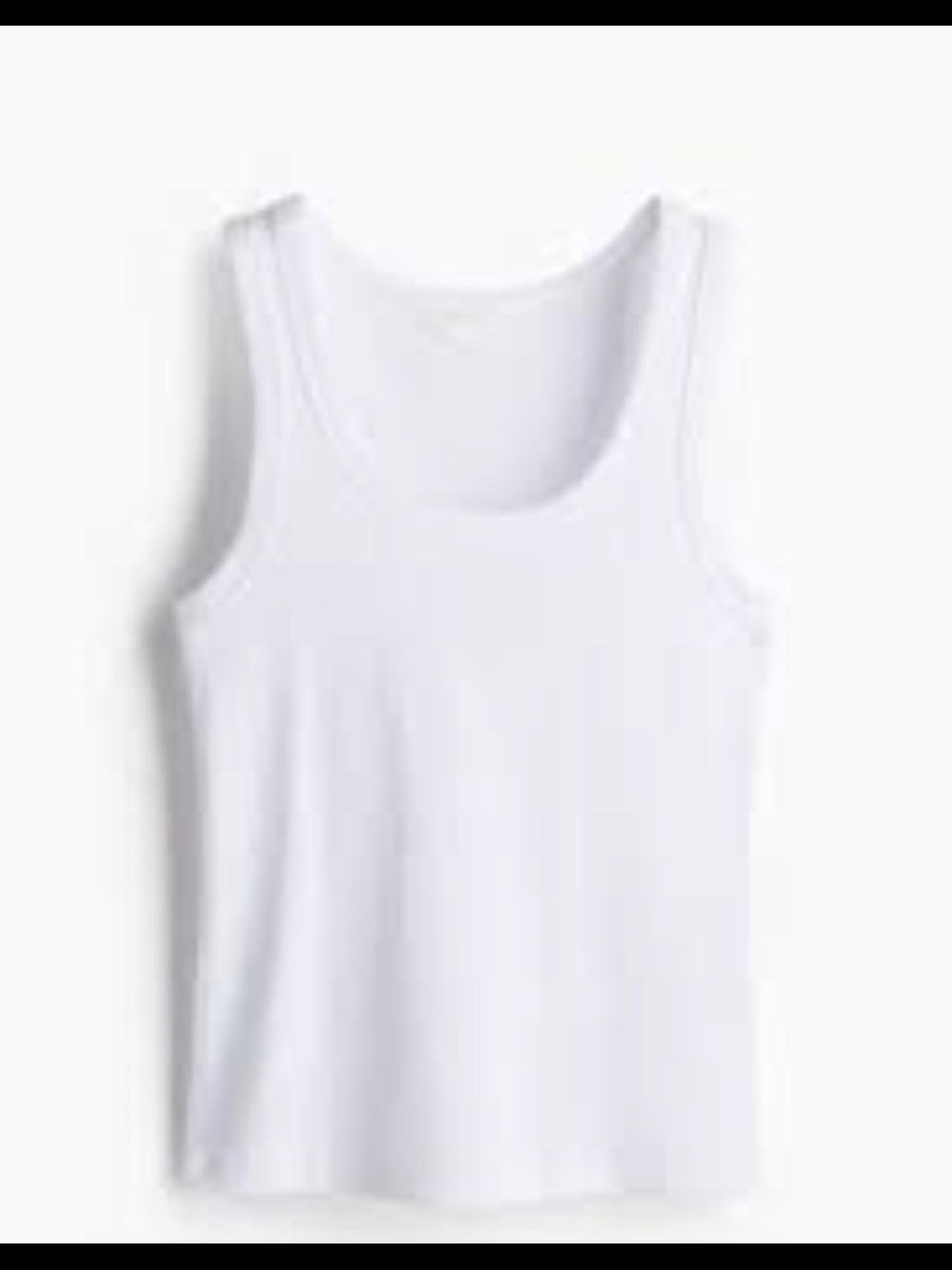 H&M White Scoop Neck Tank Top